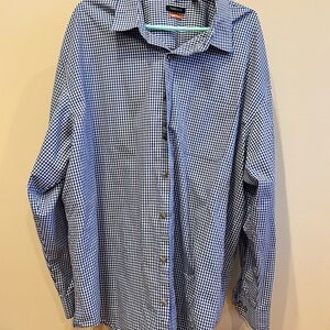 Van Heusen Blue and White Gingham Shirt